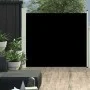 Black retractable garden side awning 100x300 cm by vidaXL, Umbrellas - Ref: Foro24-48370, Price: 66,05 €, Discount: %
