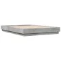 Bed frame with LED lights in concrete gray 150x200 cm by vidaXL, Beds and slatted bases - Ref: Foro24-3209789, Price: 176,58 ...