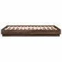 Bed frame with LED lights oak brown 120x190 cm by vidaXL, Beds and slatted bases - Ref: Foro24-3209827, Price: 133,14 €, Disc...
