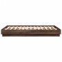 Estructura de cama con luces LED roble marrón 120x190 cm de vidaXL, Camas y somieres - Ref: Foro24-3209827, Precio: 134,76 €,...