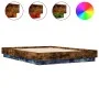 Estructura de cama con luces LED roble ahumado 120x190 cm de vidaXL, Camas y somieres - Ref: Foro24-3209825, Precio: 129,70 €...