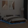 Bettgestell mit LED-Lichtern in geräucherter Eiche 120x190 cm von vidaXL, Betten und Lattenroste - Ref: Foro24-3209825, Preis...