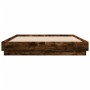 Engineered wood bed frame in smoked oak, 120x200cm. by vidaXL, Beds and slatted bases - Ref: Foro24-3209867, Price: 116,74 €,...