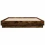 Engineered wood bed frame in smoked oak, 120x200cm. by vidaXL, Beds and slatted bases - Ref: Foro24-3209867, Price: 114,18 €,...