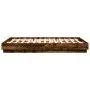 Engineered wood bed frame in smoked oak, 120x200cm. by vidaXL, Beds and slatted bases - Ref: Foro24-3209867, Price: 114,18 €,...