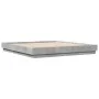Bettgestell aus grauem Beton-Engineered-Holz, 200x200 cm. von vidaXL, Betten und Lattenroste - Ref: Foro24-3209831, Preis: 13...