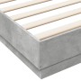 Engineered wood bed frame in concrete gray, 200x200cm. by vidaXL, Beds and slatted bases - Ref: Foro24-3209831, Price: 136,74...