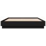 Engineered wood black bed frame 135x190 cm by vidaXL, Beds and slatted bases - Ref: Foro24-3209878, Price: 132,04 €, Discount: %