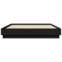 Engineered wood black bed frame 135x190 cm by vidaXL, Beds and slatted bases - Ref: Foro24-3209878, Price: 129,17 €, Discount: %
