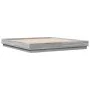 Engineered wood bed frame in Sonoma gray, 200x200 cm. by vidaXL, Beds and slatted bases - Ref: Foro24-3209833, Price: 140,60 ...