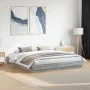 Engineered wood bed frame in Sonoma gray, 200x200 cm. by vidaXL, Beds and slatted bases - Ref: Foro24-3209833, Price: 140,60 ...