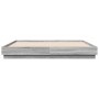 Engineered wood bed frame in Sonoma gray, 200x200 cm. by vidaXL, Beds and slatted bases - Ref: Foro24-3209833, Price: 142,31 ...