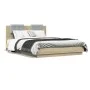Estructura de cama cabecero luces LED roble Sonoma 150x200 cm de vidaXL, Camas y somieres - Ref: Foro24-3210005, Precio: 193,...