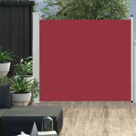 Toldo lateral retráctil de jardín rojo 100x300 cm