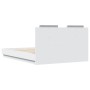 Bed frame with headboard and white LED lights 135x190 cm by vidaXL, Beds and slatted bases - Ref: Foro24-3210045, Price: 220,...