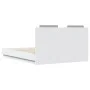 Bed frame with headboard and white LED lights 135x190 cm by vidaXL, Beds and slatted bases - Ref: Foro24-3210045, Price: 217,...