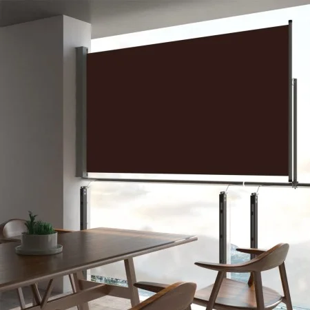 Retractable side awning for brown patio 140x300 cm by vidaXL, Umbrellas - Ref: Foro24-48346, Price: 79,00 €, Discount: %