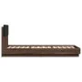 Estructura de cama cabecero luces LED roble marrón 100x200 cm de vidaXL, Camas y somieres - Ref: Foro24-3210030, Precio: 173,...