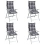 Cojines para silla respaldo alto 4 uds tela Oxford cuadros gris by vidaXL, Cushions for chairs and sofas - Ref: Foro24-377645...