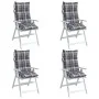 Cojines para silla respaldo alto 4 uds tela Oxford cuadros gris de vidaXL, Cojines para sillas y sofás - Ref: Foro24-377645, ...