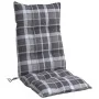 Cojines para silla respaldo alto 4 uds tela Oxford cuadros gris de vidaXL, Cojines para sillas y sofás - Ref: Foro24-377645, ...