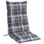 Kissen für Hochlehner-Stühle, 4 Stück, Oxford-Stoff, grau kariert. von vidaXL, Kissen für Stühle und Sofas - Ref: Foro24-3776...