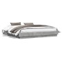 Estructura de cama con luces LED gris hormigón 180x200 cm de vidaXL, Camas y somieres - Ref: Foro24-3209775, Precio: 193,71 €...