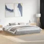 Bed frame with LED lights concrete gray 180x200 cm by vidaXL, Beds and slatted bases - Ref: Foro24-3209775, Price: 185,83 €, ...