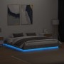 Estructura de cama con luces LED gris hormigón 180x200 cm de vidaXL, Camas y somieres - Ref: Foro24-3209775, Precio: 193,71 €...