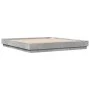 Bed frame with LED lights concrete gray 180x200 cm by vidaXL, Beds and slatted bases - Ref: Foro24-3209775, Price: 185,83 €, ...