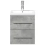 Mueble de baño con lavabo integrado gris hormigón by vidaXL, bathroom vanities - Ref: Foro24-3278759, Price: 156,16 €, Discou...