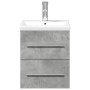 Mueble de baño con lavabo integrado gris hormigón by vidaXL, bathroom vanities - Ref: Foro24-3278759, Price: 165,47 €, Discou...