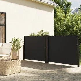 Toldo lateral retráctil negro 120x1200 cm by vidaXL, Umbrellas - Ref: Foro24-4004789, Price: 125,62 €, Discount: %