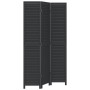 Biombo separador de 3 paneles madera maciza Paulownia negro by vidaXL, Room dividers - Ref: Foro24-358847, Price: 109,64 €, D...