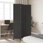 Biombo separador de 3 paneles madera maciza Paulownia negro by vidaXL, Room dividers - Ref: Foro24-358847, Price: 107,42 €, D...