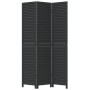 Biombo separador de 3 paneles madera maciza Paulownia negro by vidaXL, Room dividers - Ref: Foro24-358847, Price: 109,64 €, D...