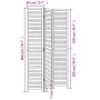 Biombo separador de 3 paneles madera maciza Paulownia negro by vidaXL, Room dividers - Ref: Foro24-358847, Price: 107,42 €, D...