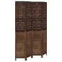 Biombo separador de 4 paneles madera paulownia marrón oscuro by vidaXL, Room dividers - Ref: Foro24-358708, Price: 128,84 €, ...