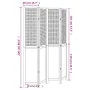 Biombo separador de 4 paneles madera paulownia marrón oscuro by vidaXL, Room dividers - Ref: Foro24-358708, Price: 128,84 €, ...