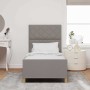 Estructura de cama con cabecera Taupé 100 x 200 cm tela