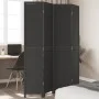 Biombo separador de 4 paneles madera maciza Paulownia negro by vidaXL, Room dividers - Ref: Foro24-358851, Price: 128,97 €, D...