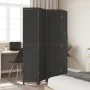 Biombo separador de 4 paneles madera maciza Paulownia negro by vidaXL, Room dividers - Ref: Foro24-358851, Price: 128,97 €, D...