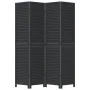 Biombo separador de 4 paneles madera maciza Paulownia negro by vidaXL, Room dividers - Ref: Foro24-358851, Price: 128,97 €, D...