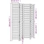 Biombo separador de 4 paneles madera maciza Paulownia negro by vidaXL, Room dividers - Ref: Foro24-358851, Price: 128,97 €, D...