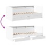 Liegestuhl mit Schubladen aus weißem Ingenieurholz 75x190 cm von vidaXL, Betten und Lattenroste - Ref: Foro24-3280860, Preis:...