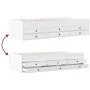 Engineered wood sun lounger with drawers, white, 75x190 cm by vidaXL, Beds and slatted bases - Ref: Foro24-3280888, Price: 17...