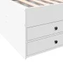 Engineered wood sun lounger with drawers, white, 75x190 cm by vidaXL, Beds and slatted bases - Ref: Foro24-3280888, Price: 17...