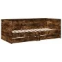 Sunbed with smoked oak engineered wood drawers 100x200 cm by vidaXL, Beds and slatted bases - Ref: Foro24-3280843, Price: 187...