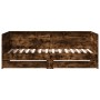 Sunbed with smoked oak engineered wood drawers 100x200 cm by vidaXL, Beds and slatted bases - Ref: Foro24-3280843, Price: 189...