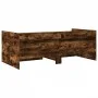 Sunbed with smoked oak engineered wood drawers 100x200 cm by vidaXL, Beds and slatted bases - Ref: Foro24-3280843, Price: 187...